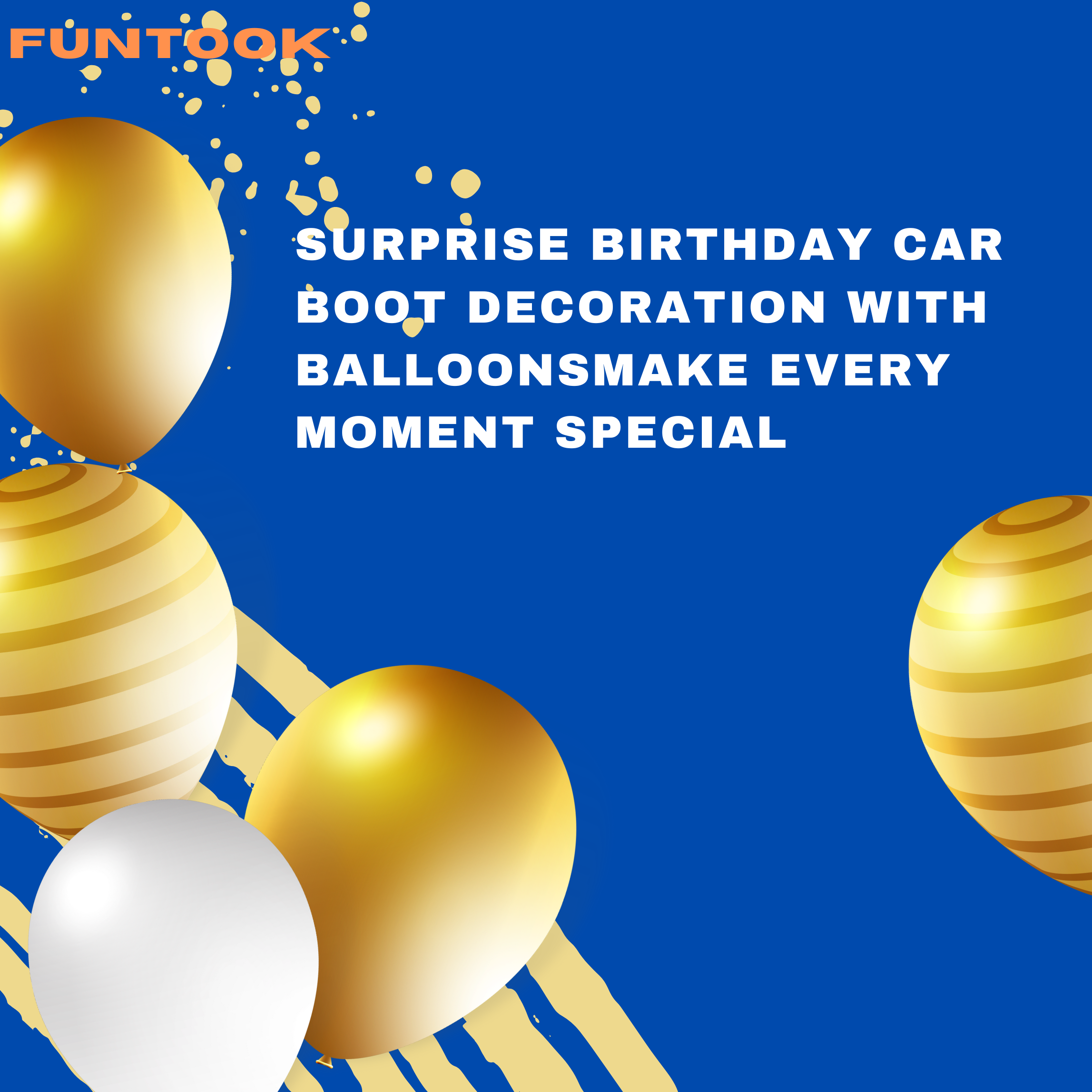 Surprise Birthday Car Boot Decoration with Balloons