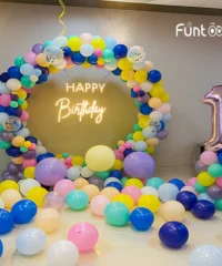 colorful magical balloon decoration