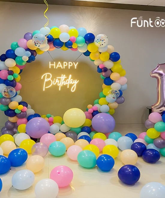 colorful magical balloon decoration