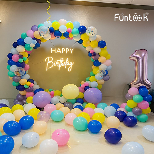 colorful magical balloon decoration